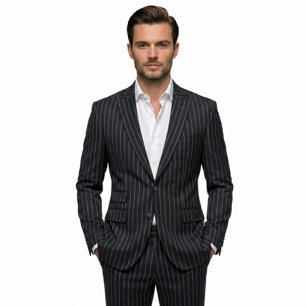 Andre Emilio Black Lining Blazer With Ticket Pocket