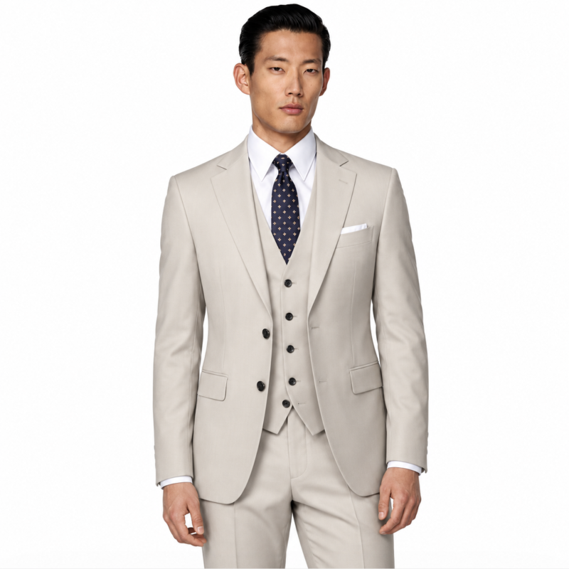 Classic Cream 3 Piece Suit