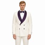 Custom White And Purple Tuxedo