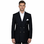 Dark Blue Double Breasted Suit