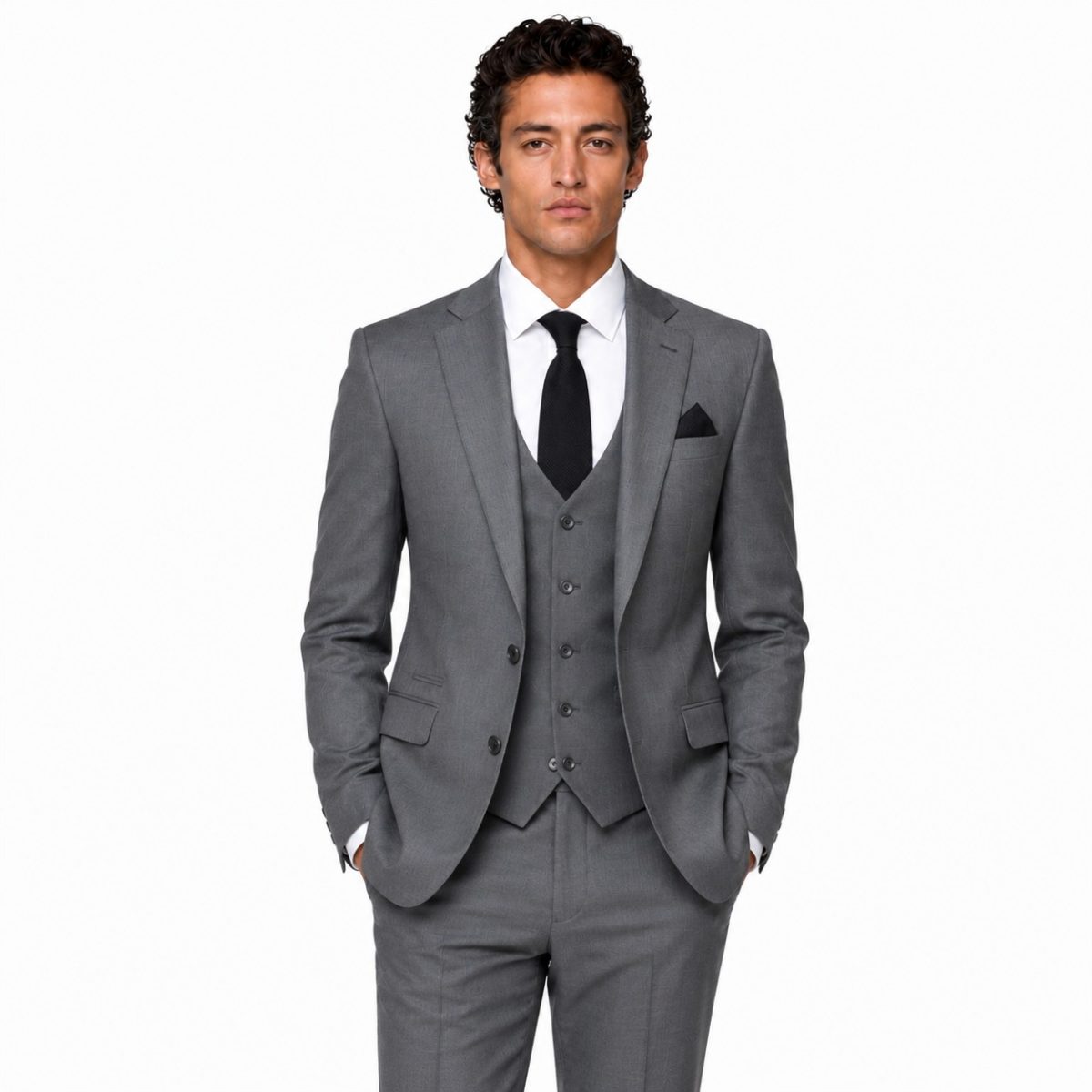 Men Gray Slim Fit Suit