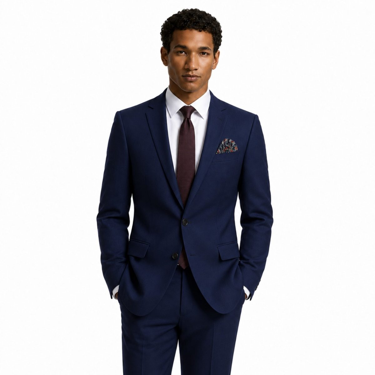 Slim Fit Dark Blue Suit