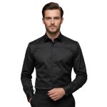 Andre Emilio Custom Solid Black Shirt With Long Sleeve