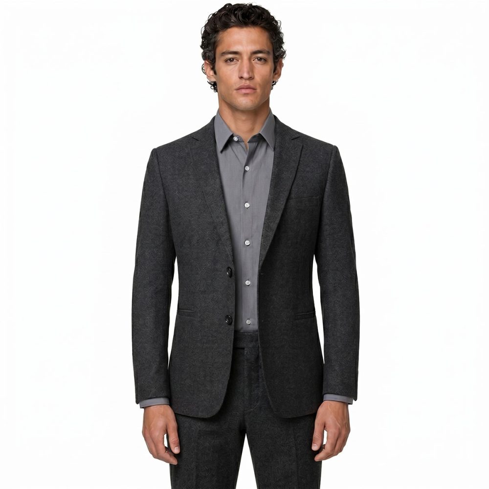 Andre Emilio Men Formal Charcoal Blazer