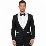 Andre Emilio Black Dinner Jacket With White Lapel
