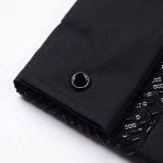 Black Sequin Tuxedo Shirt Men Model