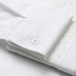 Diamond Quilted Tuxedo Shirt Men Model