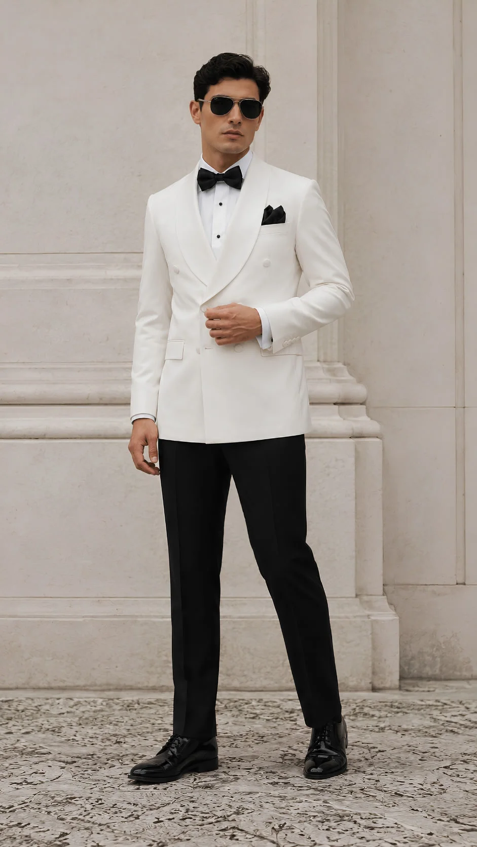 Men Wear Andre Emilio Ivory Tuxedo
