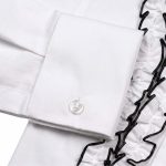 Ruffled Tuxedo Shirt Men Model