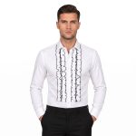 Ruffled Tuxedo Shirt Men Model