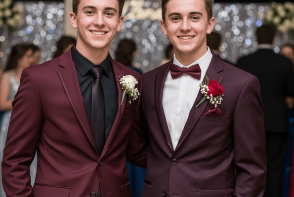 maroon and Burgundy suits
