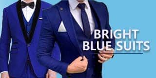 Men's Bright Blue Suits Mobile Size